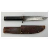 Vintage Hammer Brand Fixed Blade Knife with 5' Blade And Leather Sheath Vintage Hammer Brand Fixed Blade Knife with 5' Blade And Leather Sheath