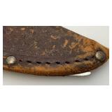 Vintage Hammer Brand Fixed Blade Knife with 5' Blade And Leather Sheath Vintage Hammer Brand Fixed Blade Knife with 5' Blade And Leather Sheath