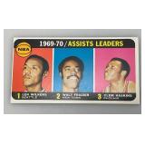 1970-71 TOPPS NBA 1969-70 Assist Leaders Len Wilkens, Walt Frazier And Clem Haskins Card (In Protective Sleeve) Reprint? 1970-71 TOPPS NBA 1969-70 Assist Leaders Len Wilkens, Walt Frazier And Clem Haskins Card (In Protective Sleeve) Reprint?