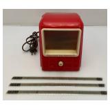 1950's Hollywood Toy Television With Slides Including Woody Carpenter, Andy Circus And Hopalong Stagecoach (Seems To Work) 1950's Hollywood Toy Television With Slides Including Woody Carpenter, Andy Circus And Hopalong Stagecoach (Seems To Work)