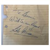 1965 Twins Autographed Photo Of Jim Kaat And Paper Signed By Bob Allison With Provenance 1965 Twins Autographed Photo Of Jim Kaat And Paper Signed By Bob Allison With Provenance