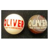 Very Old OLIVER TRACTORS Advertisement Marbles Very Old OLIVER TRACTORS Advertisement Marbles