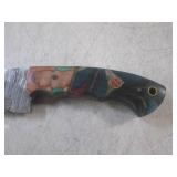 (FS) 8' Damascus Blade Knife with L... (FS) 8' Damascus Blade Knife with L...