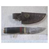 (FS) 5.75' Damascus Blade Knife wit... (FS) 5.75' Damascus Blade Knife wit...