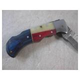 (FS) 6.5' Damascus Blade Folding Kn... (FS) 6.5' Damascus Blade Folding Kn...