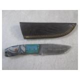 (FS) 8' Damascus Blade Knife with L... (FS) 8' Damascus Blade Knife with L...