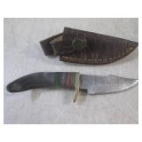 (FS) 6' Damascus Blade Knife with L... (FS) 6' Damascus Blade Knife with L...