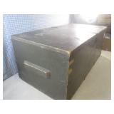 (CS) Vintage 1951 Wood Foot Locker ... (CS) Vintage 1951 Wood Foot Locker ...