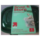 (A-2) 4 - 3-Count 66oz Snap & Store... (A-2) 4 - 3-Count 66oz Snap & Store...