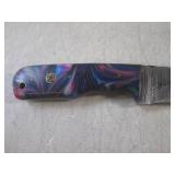 (FS) 7.75' Damascus Blade Knife wit... (FS) 7.75' Damascus Blade Knife wit...