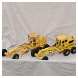 Lot of 2 Classic Tonka Road Graders Lot of 2 Classic Tonka Road Graders