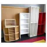 Rm 205 - 5 pieces of wood storage/bookcases