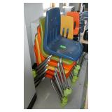 Rm 204 - 20 colored plastic chairs by MIRCO