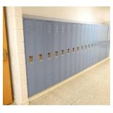 by Rm 202 - 20 lockers 9" wide 15 deep 60 tall