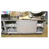 K - steel storage cabinet on wheels, stainless top