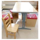Rm 216 - table and 4 storage cube chairs