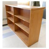 Rm 216 - double sided wood bookcase, adjustable shelves