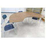 Rm 217 - half moon desk and 4 chairs