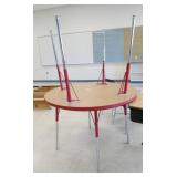 Rm 217 - 2 red edge tables 42 inch