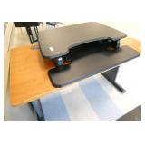 Rm 217 - Desk with computer riser, file cabinet, floor mat