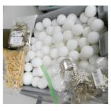 ECFE - 3 totes full of ribbon, bulletin board supplies, styrofoam balls