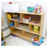 ECFE - Bookshelf and contents on 2 scooters