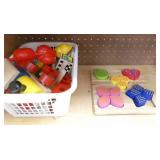 ECFE - Bookshelf and contents on 2 scooters