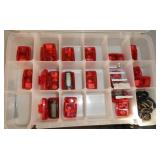 GymO- Container of new pedometers and batteries and table