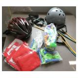 GymO- Two bicycle helmets, jump ropes