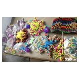 GymO- Lot of approx 95 Backpack friends, trading cards, new jump ropes, bracelets