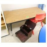 Rm 114 - kids adj height table, step stool, chair