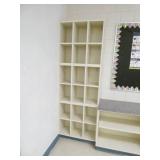 Rm 114 - Wall of cabinetry - 3 cabinets, 2 bookcases and shoe storage