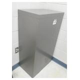 Rm 111B - Next room full - steel desk covered with wallpaper, table, stool, file cabinet