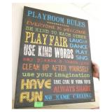 Rm 113 - Mirror and wall hanging