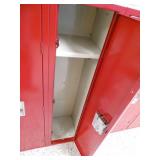 by 102 - Clean, 12 Red and Yellow lockers 12 inches wide 48 tall