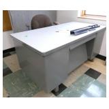 Rm 103 - 2 steel desks and chairs