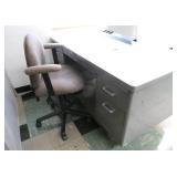 Rm 103 - 2 steel desks and chairs