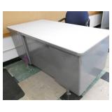 Rm 103 - 2 steel desks and chairs