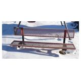 outside - metal bench