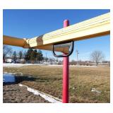 Outside - Ninja bar - the bar moves left and right and the ring you hang onto travels the length of the bar