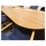 Rm 17 - 12 foot conference table x 47 in wide and 14 chairs