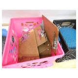 Rm 105 - crates of cushions, clipboards, wobble discs