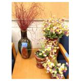 Office - 4 vases with floral