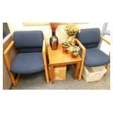Office - Two reception chairs and table