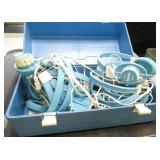 Rm 102 - 2 Shelves with a calculator, heater, bluetooth speaker, phone, tablet and more