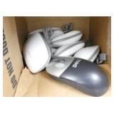 Rm 102 - Shelf of ethernet and usb cords, mice and bar code scanners