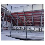 Stadium Bleachers with Press Box and Concession Stand