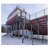 Stadium Bleachers with Press Box and Concession Stand