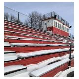 Stadium Bleachers with Press Box and Concession Stand