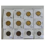 Buffalo Nickels Including Gold Plated
